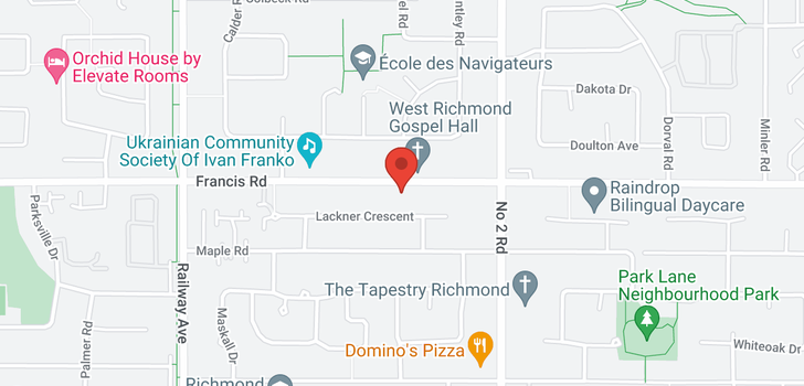 map of 5580 FRANCIS ROAD